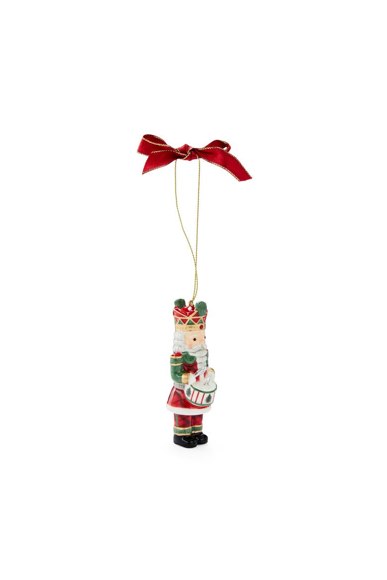 Christmas Tree Nutcracker Tartan & Green Ornament, Alternate, color, Multi