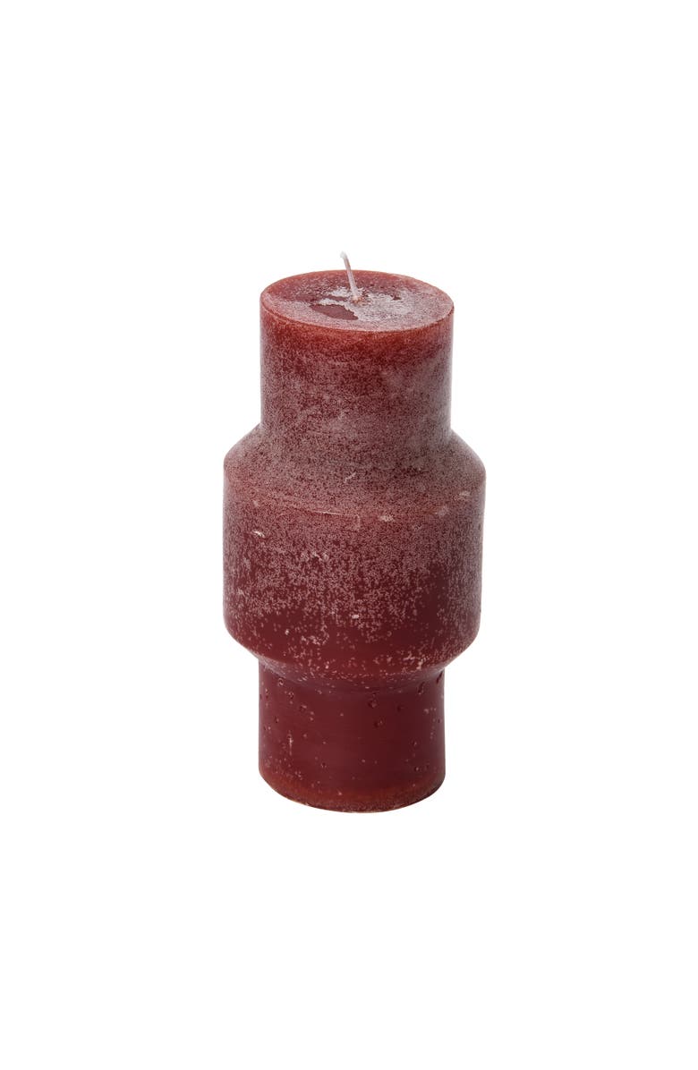 Storied Home Unscented Pillar Candle, Main, color, Red