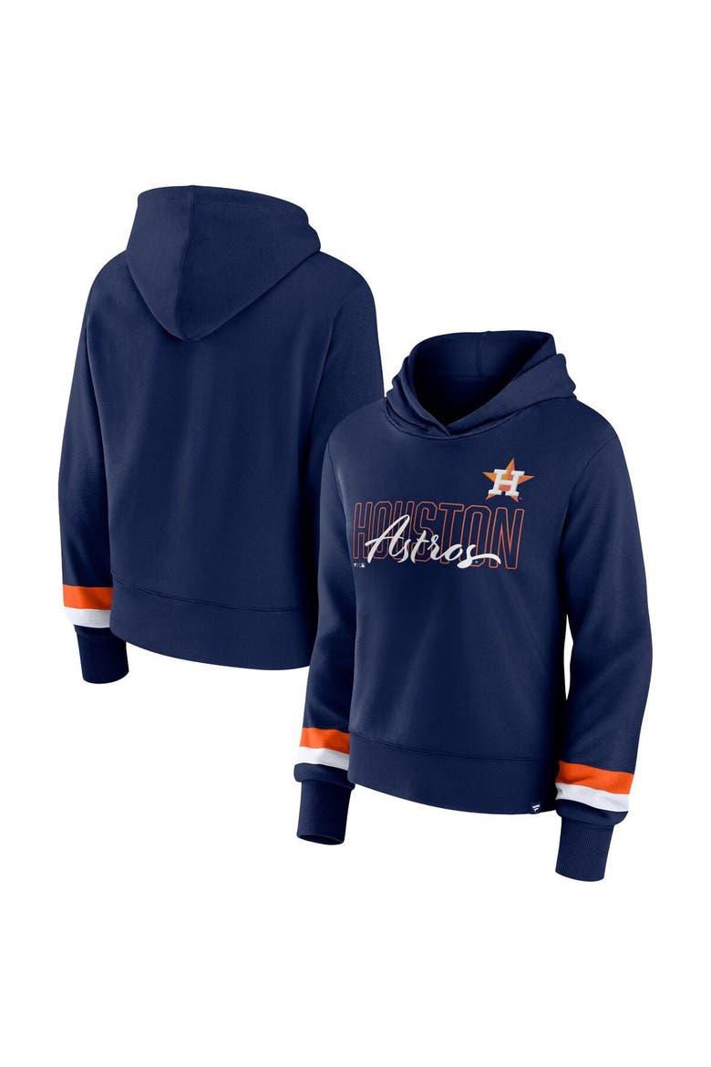 Women's Fanatics Branded  Navy Houston Astros Over Under Pullover Hoodie, Main, color, Navy