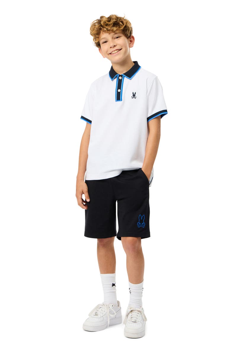 Psycho Bunny Kids' Walter Lightweight Sweat Shorts, Alternate, color, Black