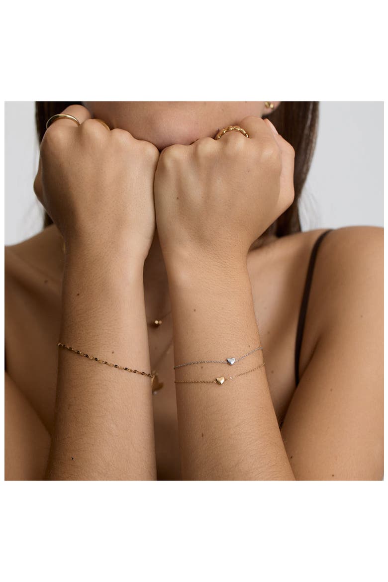 Mini Heart Bracelet, Alternate, color, GOLD