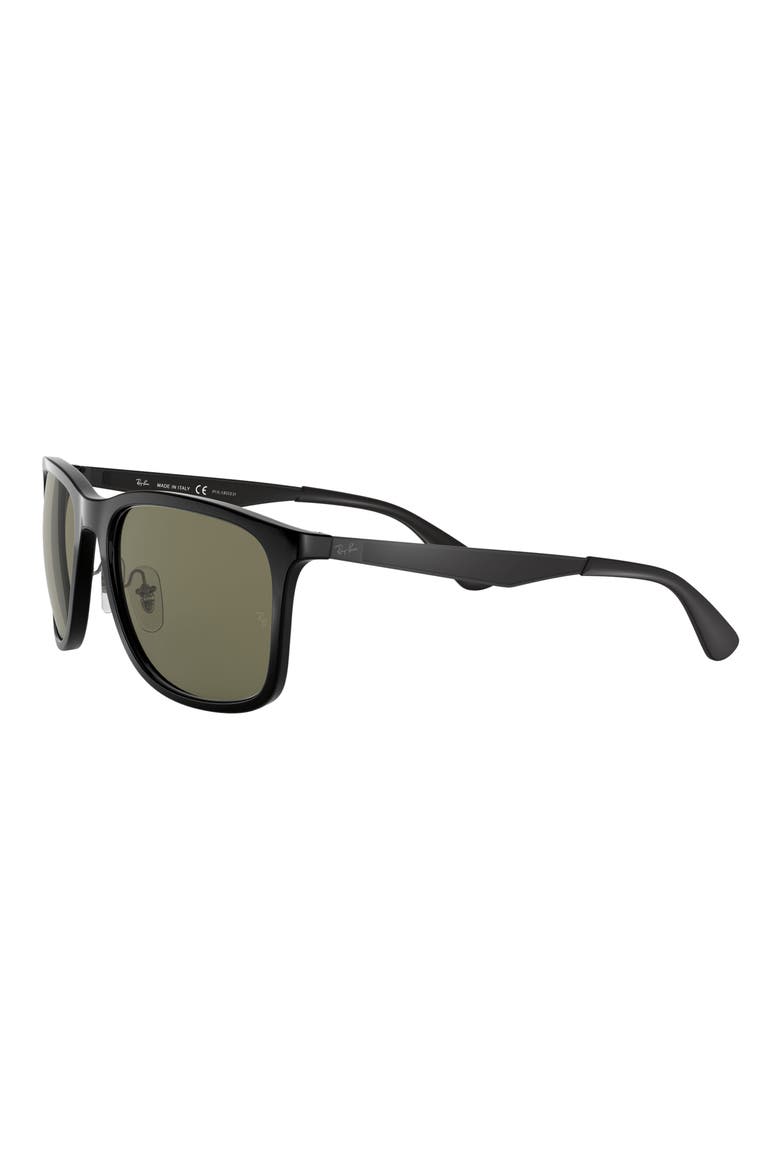 58mm Polarized Sunglasses, Alternate, color, BLACK