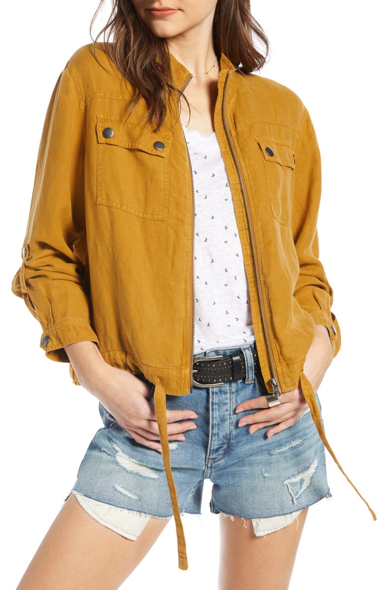 Treasure & Bond Linen Blend Field Jacket, Main, color,