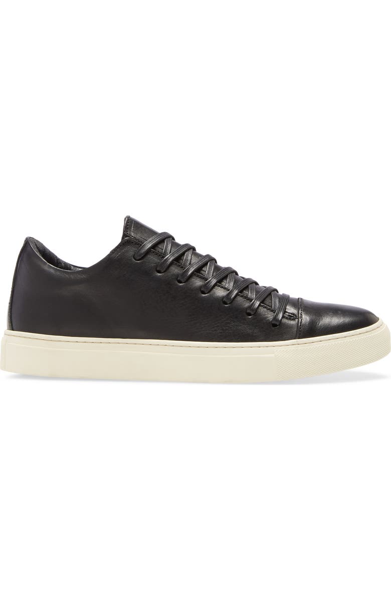 John Varvatos Reed Sneaker, Alternate, color, Black Leather