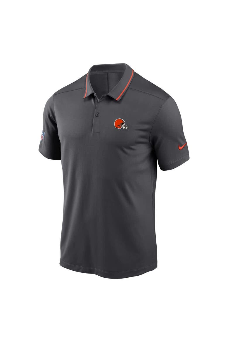 Men's Nike Anthracite Cleveland Browns Sideline Victory Performance Polo, Alternate, color, Anthracite