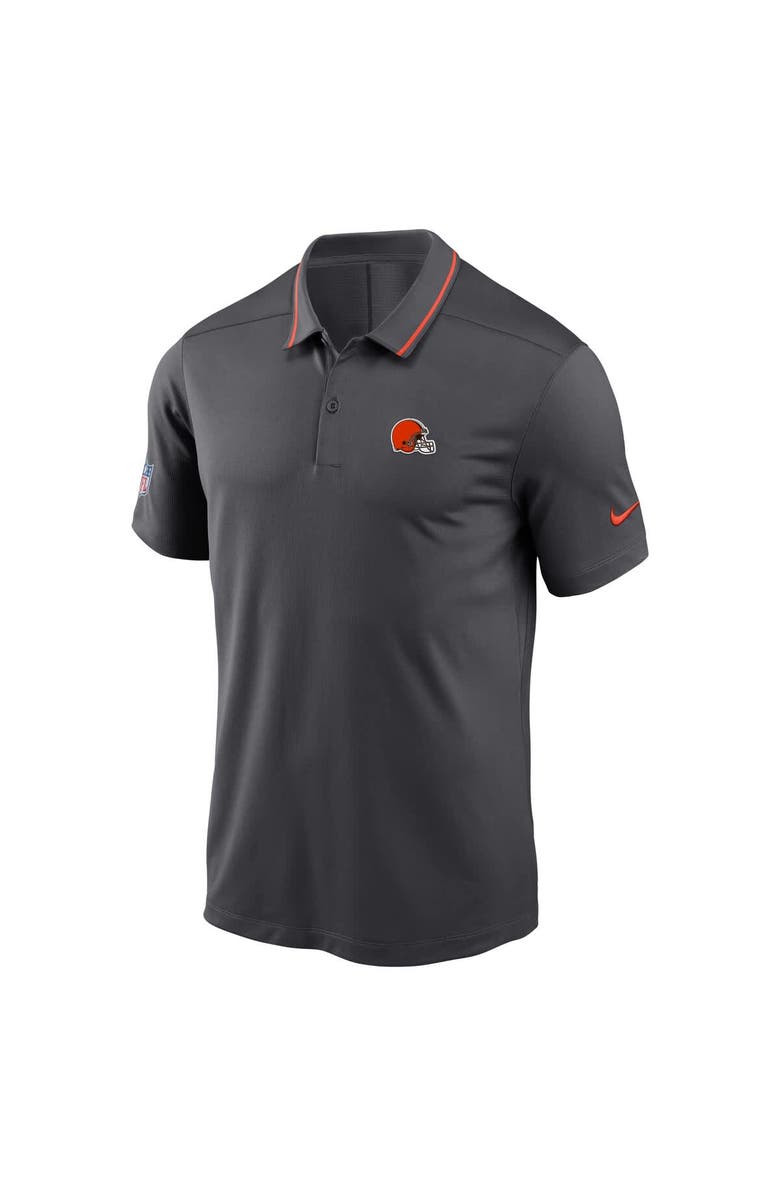 Nike Men's Nike Anthracite Cleveland Browns Sideline Victory Performance Polo, Alternate, color, Anthracite