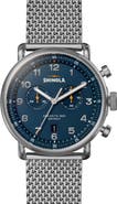 Shinola Canfield Model C56 Chronograph Mesh Strap Watch, 43mm