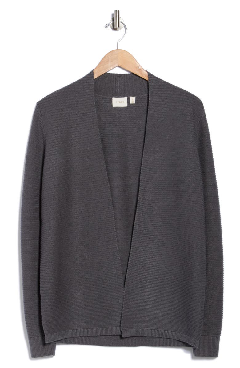 CYRUS Link Stitch Cardigan, Alternate, color, Gunmetal Heather