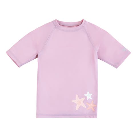 Short Sleeve Crew Sunny Swim Shirt (Toddler, Little Kid, Big Kid)