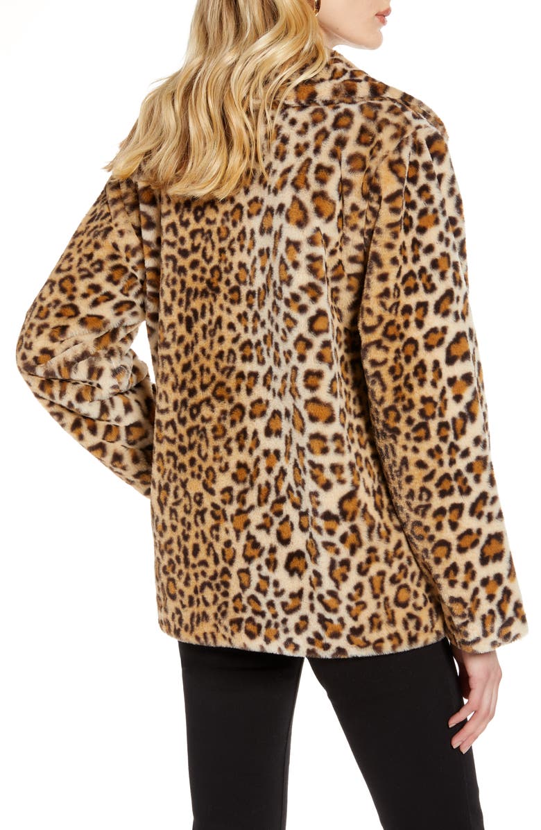 Halogen<sup>®</sup> Faux Fur Coat, Alternate, color,