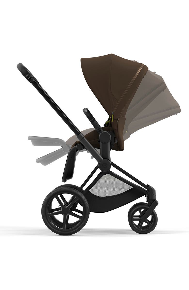 CYBEX PRIAM 4 Matte Black Compact Stroller, Alternate, color, Khaki Green