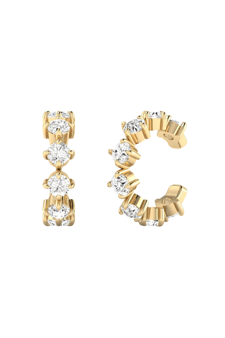 Starlight Lab Diamond Ear Cuff in 14K Gold, Main, color, Yellow Gold