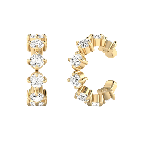 Starlight Lab Diamond Ear Cuff in 14K Gold
