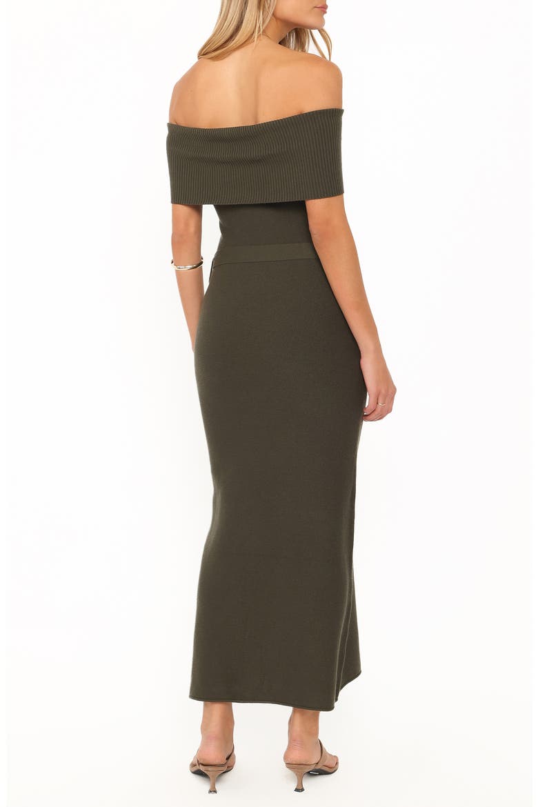 Colleen Off the Shoulder Maxi Dress, Alternate, color, OLIVE GREEN