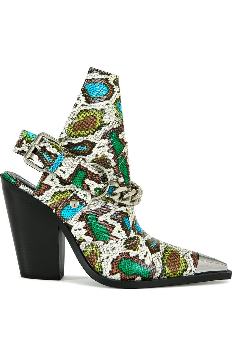 AZALEA WANG Wade Cutout Pointed Toe Slingback Bootie, Alternate, color,