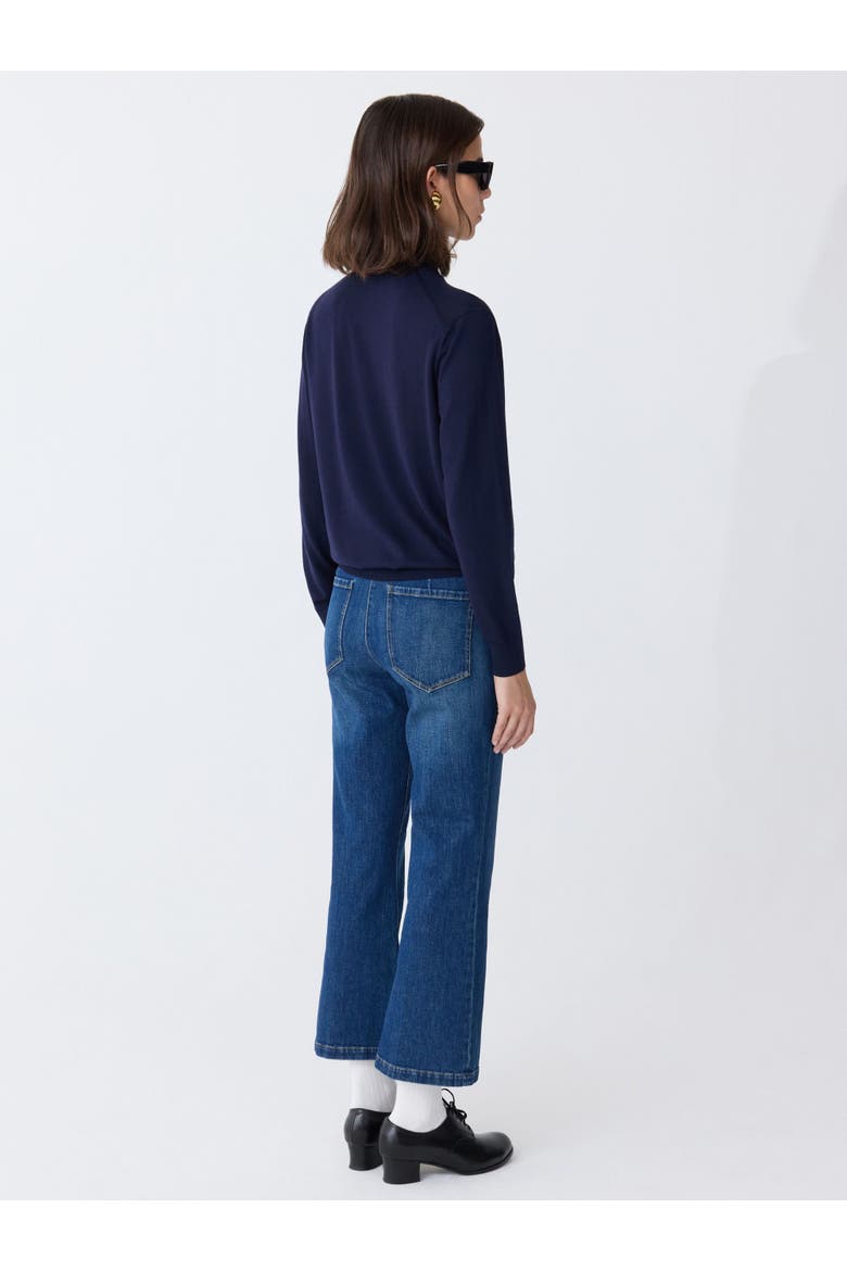 Lola Denim Flareleg Cropped Pant, Alternate, color, Indigo