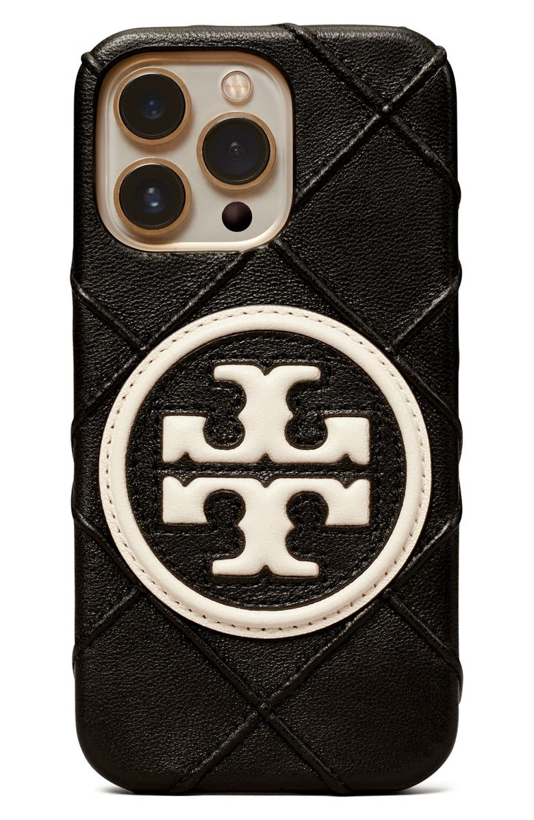 Tory Burch iPhone 13 Pro Fleming Soft Leather Case, Main, color,