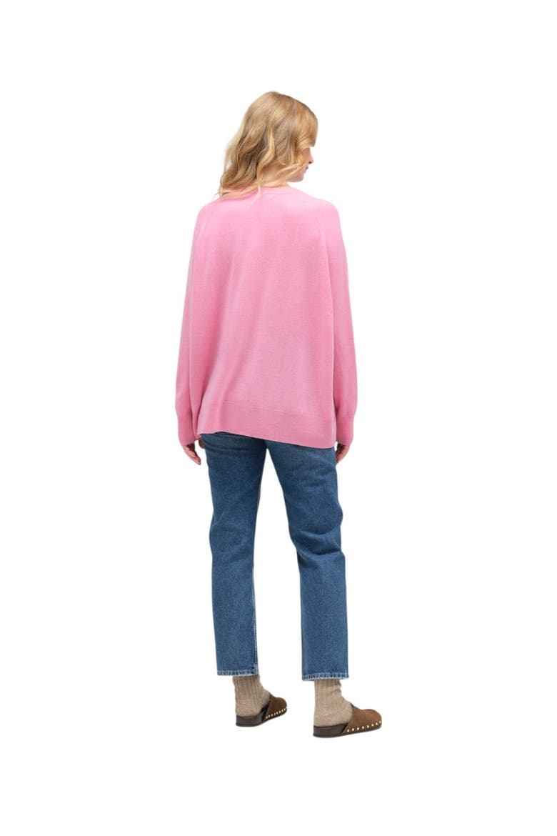 Pure Cashmere Slouchy Sweater, Alternate, color, Flamingo Pink