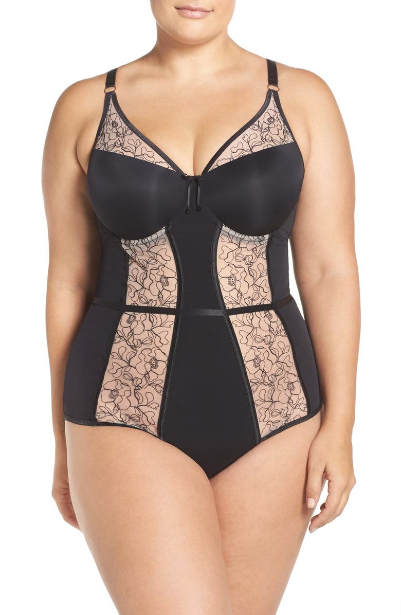 Ashley Graham Underwire Bodysuit, Main, color, 