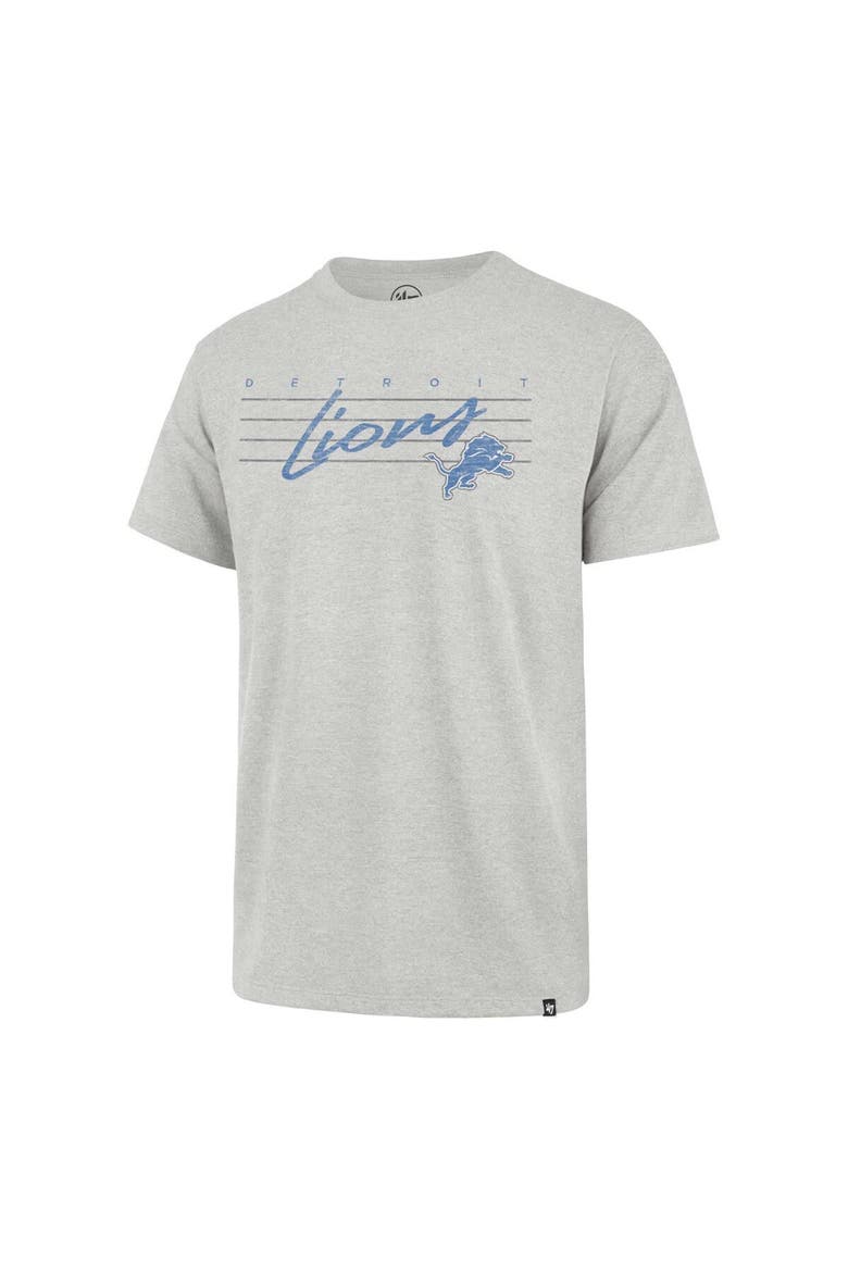 Men's '47 Gray Detroit Lions Downburst Franklin T-Shirt, Alternate, color, Gray
