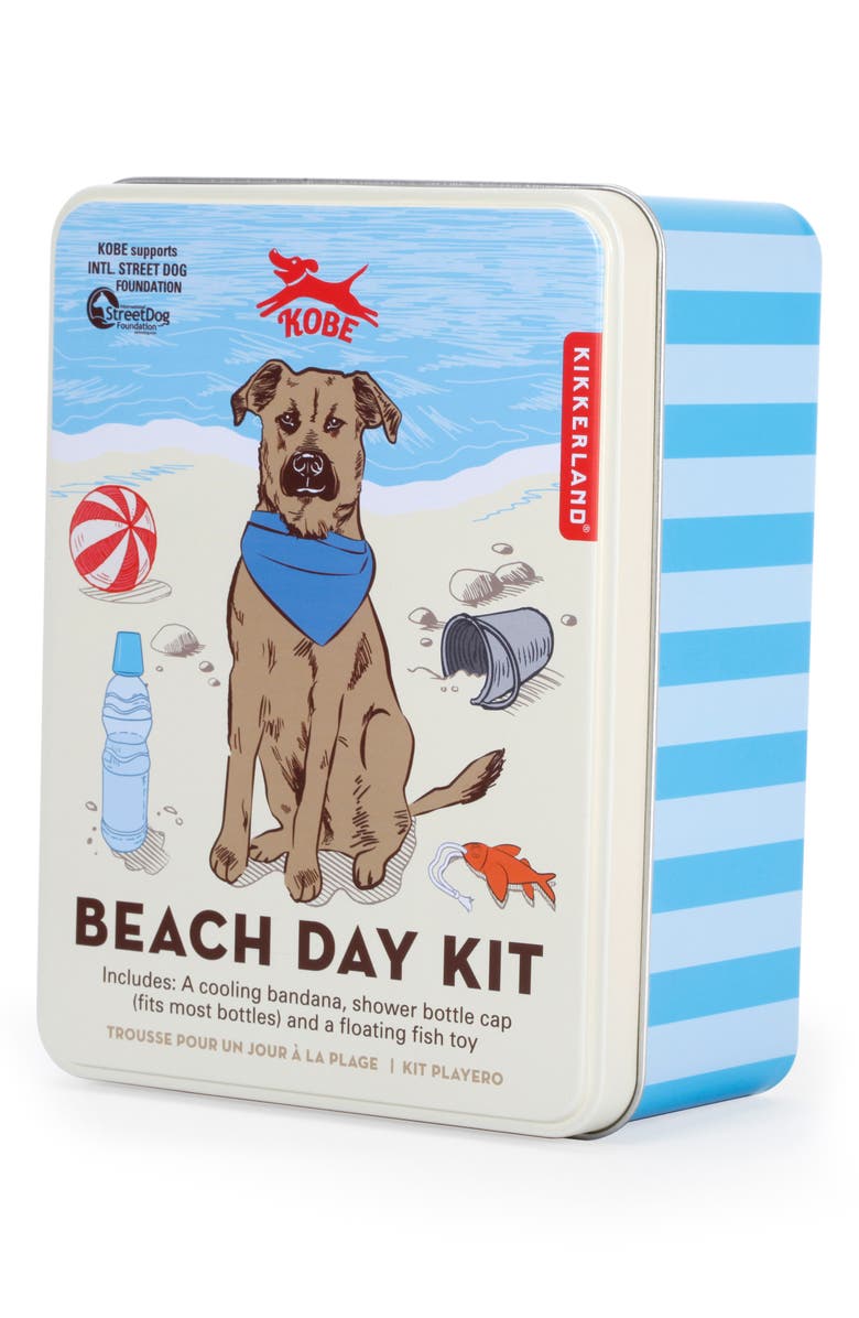 Kikkerland Design Beach Day Dog Kit, Alternate, color, Blue Multi