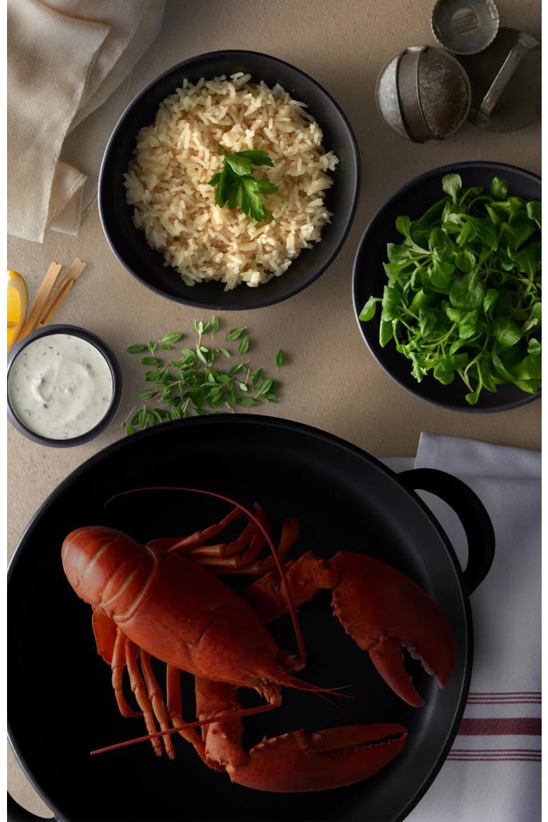 Large Serving Plate With Handles, Alternate, color, Black