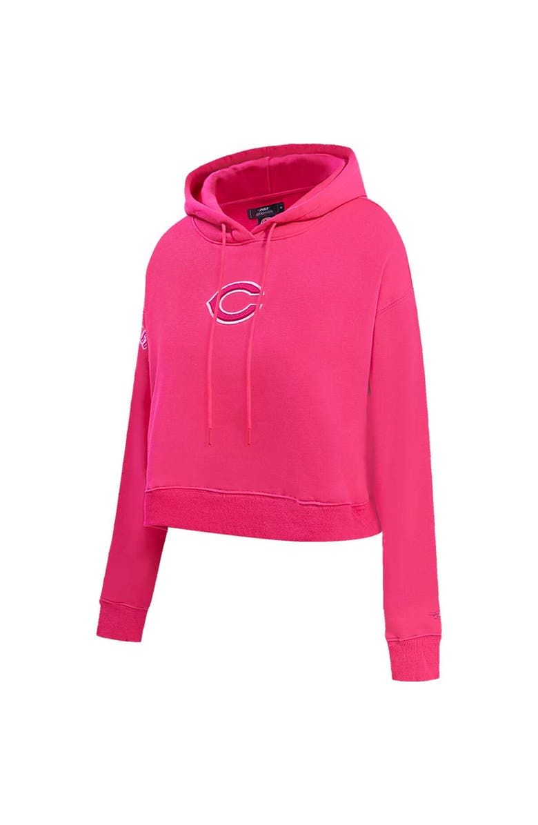 PRO STANDARD Women's Pro Standard Chicago Bears Triple Pink Cropped Pullover Hoodie, Alternate, color, 