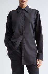 TOTEME Classic Tumbled Cotton Button-Up Shirt
