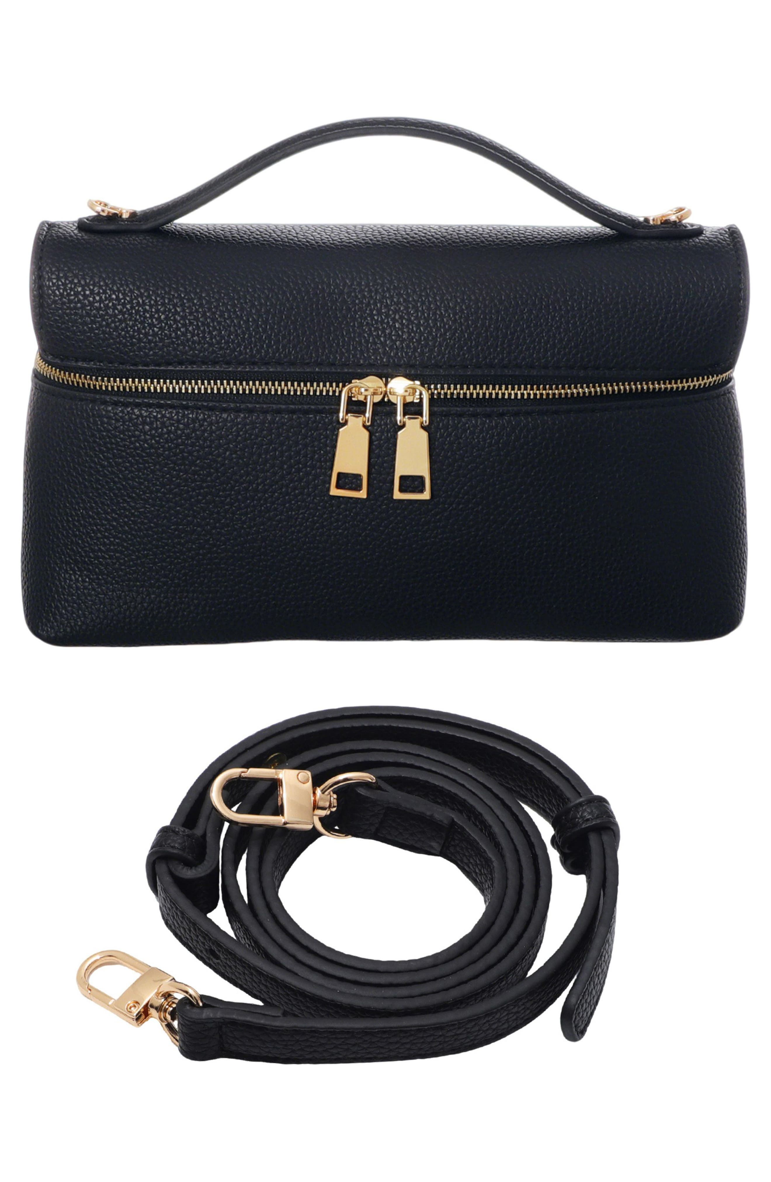 Adornia Top Handle Bag, Alternate, color, Black