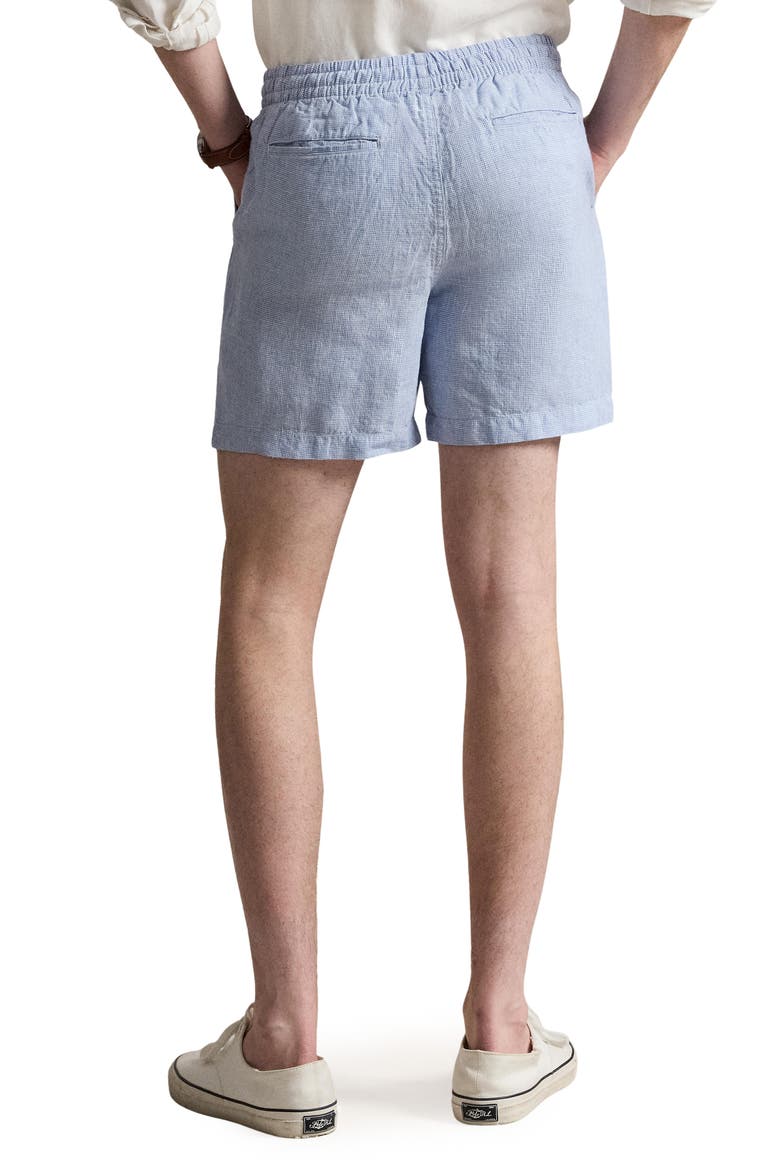 Polo Prepster 6-Inch Linen Shorts, Alternate, color, CABANA BLUE WHITE