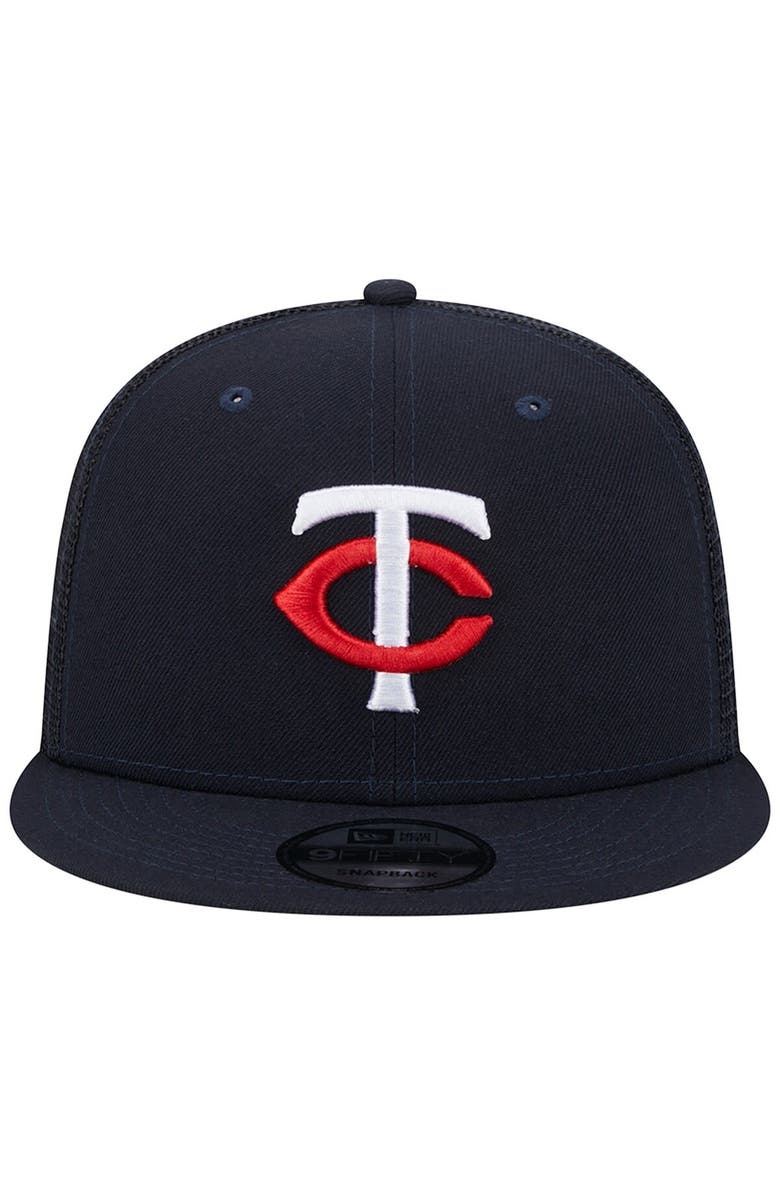 New Era Men's New Era Navy Minnesota Twins Team Color Trucker 9FIFTY Snapback Hat, Alternate, color, Navy