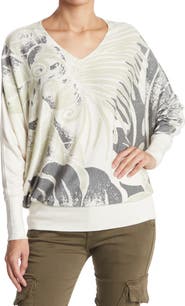 GO COUTURE Dolman Sleeve Tunic Sweater