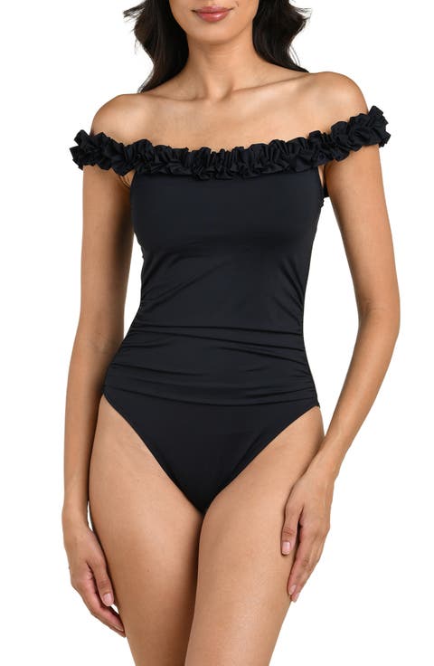 Island Goddess Off the Shoulder One-Piece Swimsuit