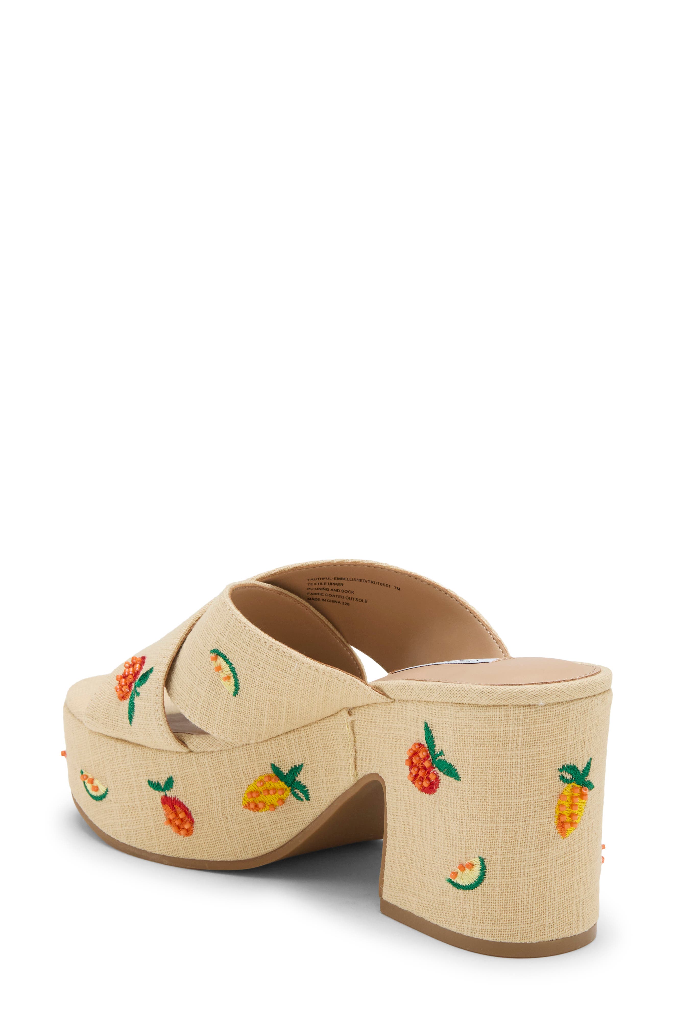 Truthful Embellished Platform Sandal, Alternate, color, FRUIT MULTI