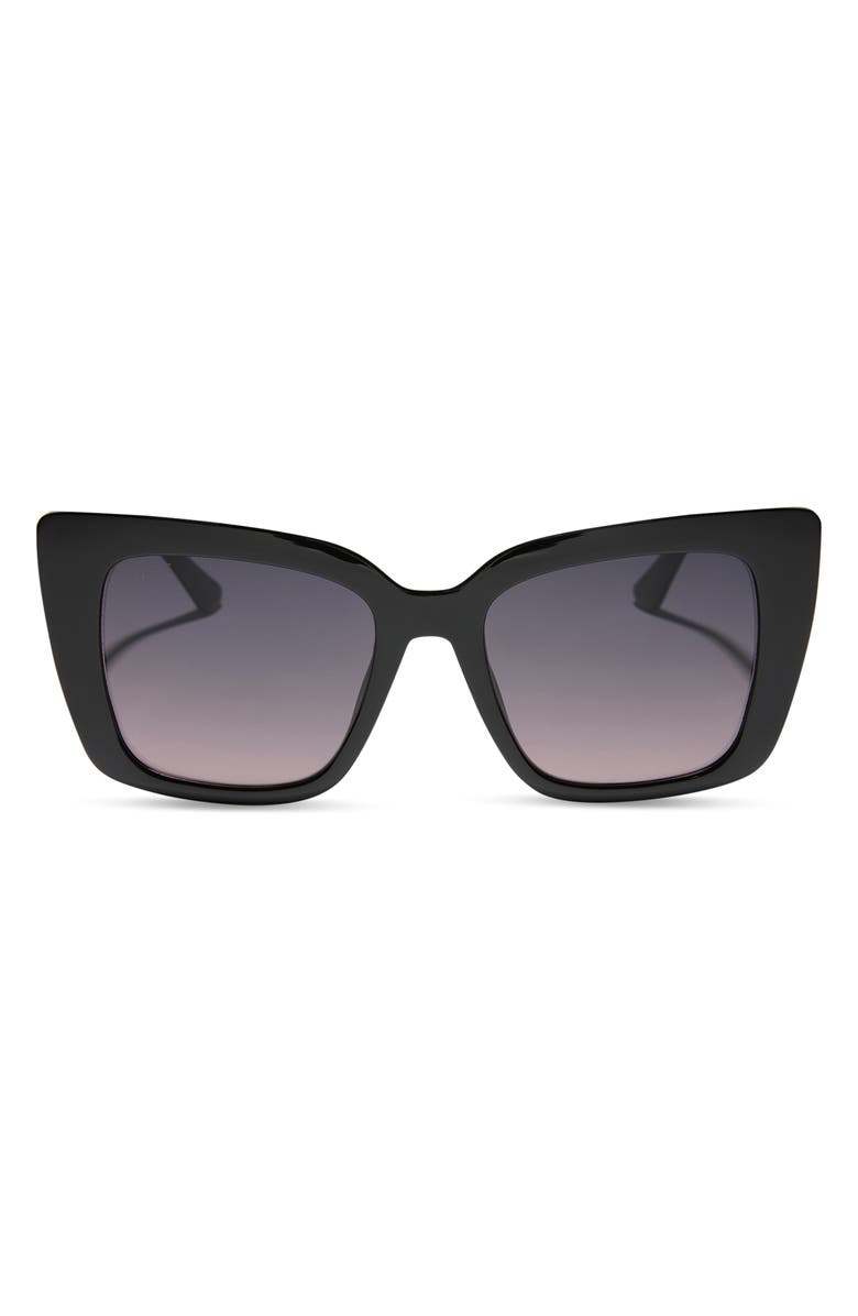 DIFF 54mm Cat Eye Sunglasses, Main, color, Black Iris