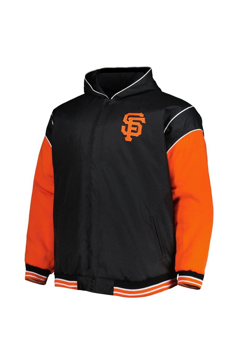 JH DESIGN Men's JH Design Black San Francisco Giants Reversible Fleece Full-Snap Hoodie Jacket, Alternate, color, Black