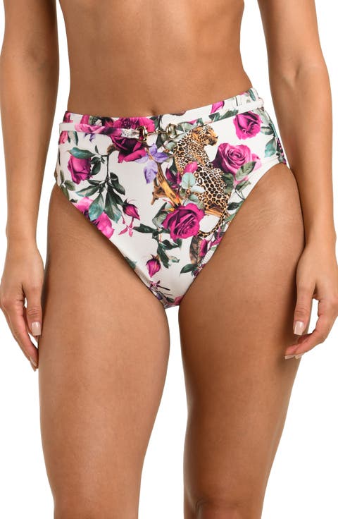 Vanessa Rose Leopard High Waist Bikini Bottoms