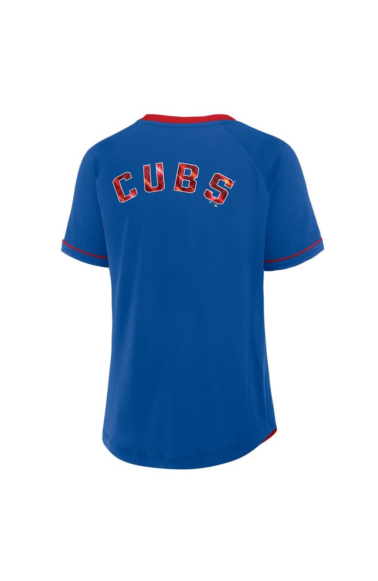 FANATICS Women's Fanatics Royal Chicago Cubs League Diva Star Raglan V-Neck T-Shirt, Alternate, color, Royal