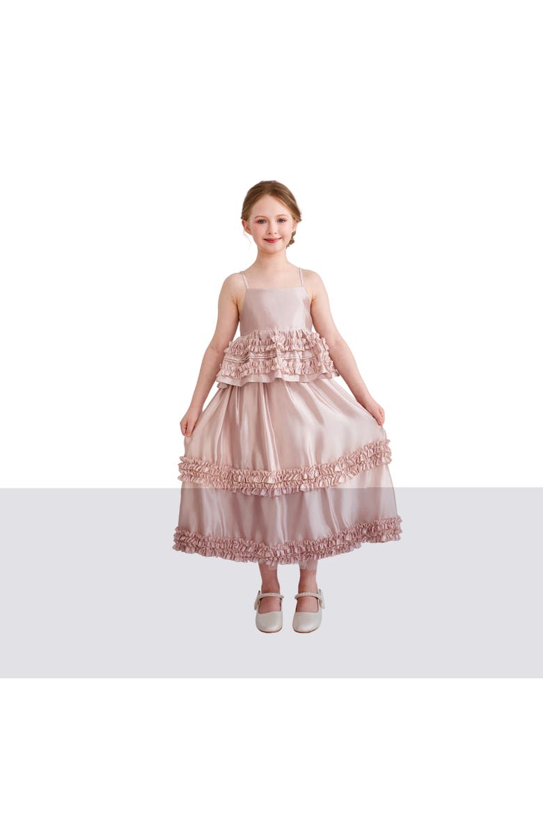 Calista Ruffle Skirt Set, Alternate, color, Pink