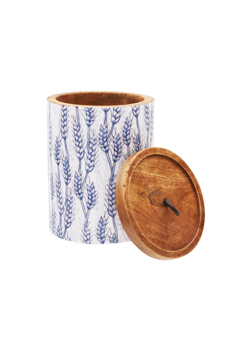 Blue Harvest Medium Decorative Canister, Alternate, color, Blue