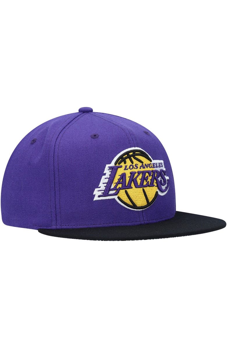 Mitchell & Ness Men's Mitchell & Ness Purple Los Angeles Lakers Hardwood Classics Bandana Undervisor Snapback Hat, Alternate, color, 