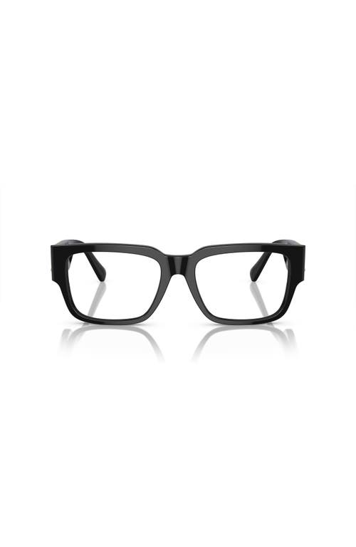Versace 55mm Square Optical Glasses In Black