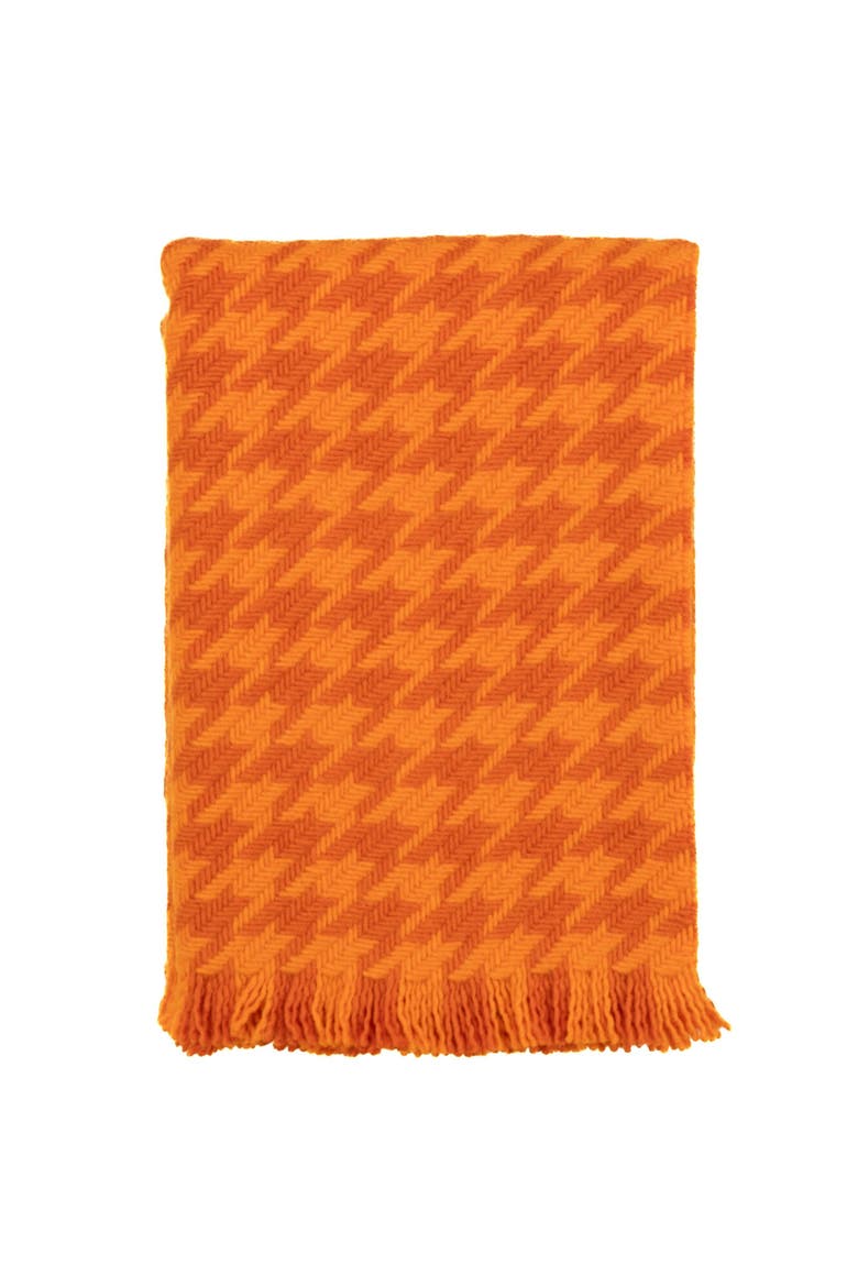 Southampton Home Naturally Weighted Houndstooth Throw, Alternate, color, Orange