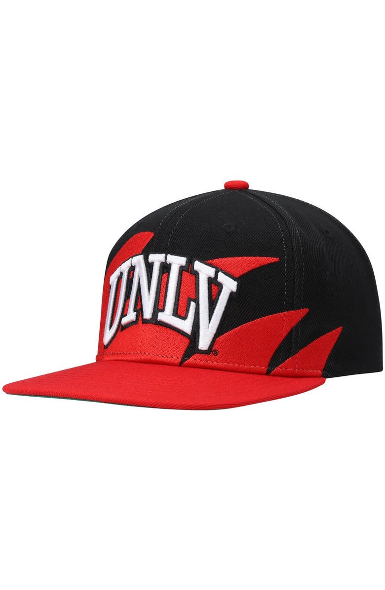 Mitchell & Ness Men's Mitchell & Ness Red/Black UNLV Rebels Sharktooth Snapback Hat, Main, color, Red