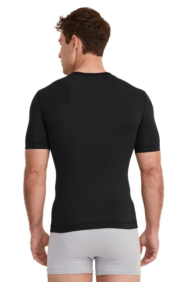 Mens FormFit® Cotton Stretch V-Neck Undershirt, Alternate, color, Black