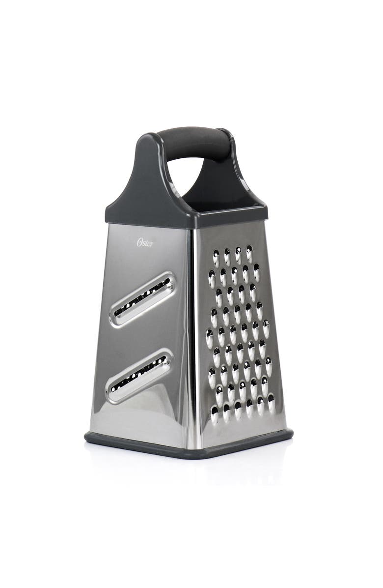 OSTER Stainless Steel Four Sided Box Grater, Alternate, color, Gray