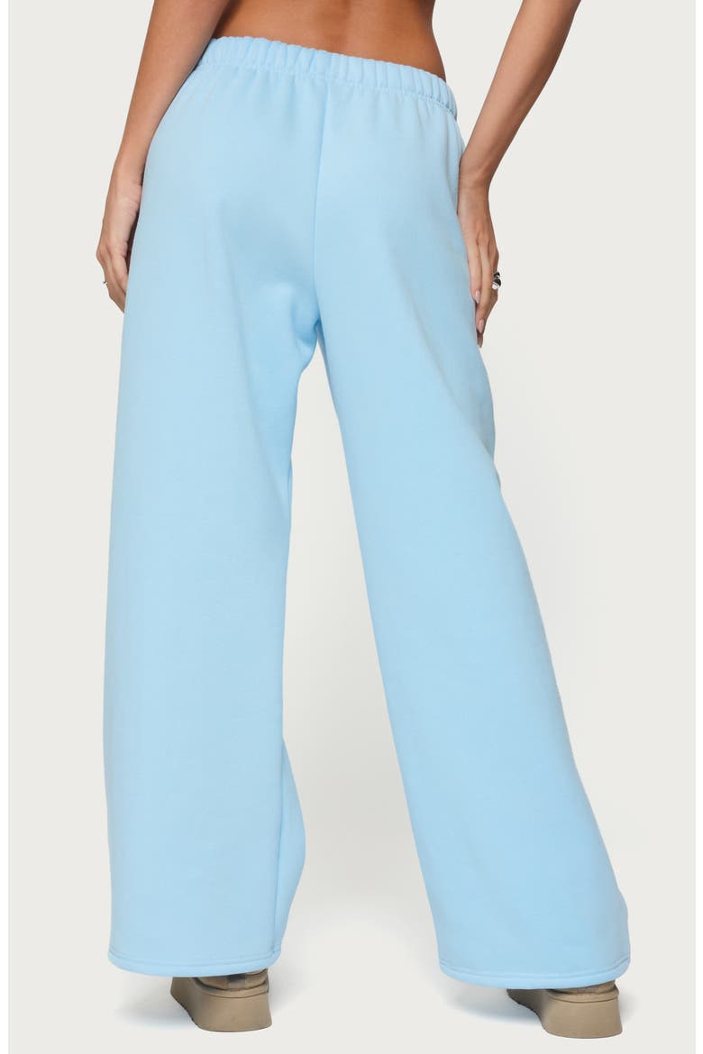 Love Wide Leg Fleece Sweatpants, Alternate, color, LIGHT-BLUE
