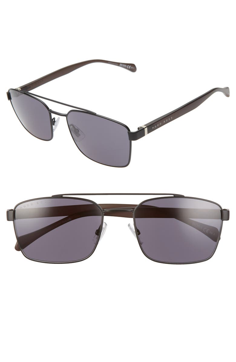BOSS 57mm Aviator Sunglasses, Main, color,