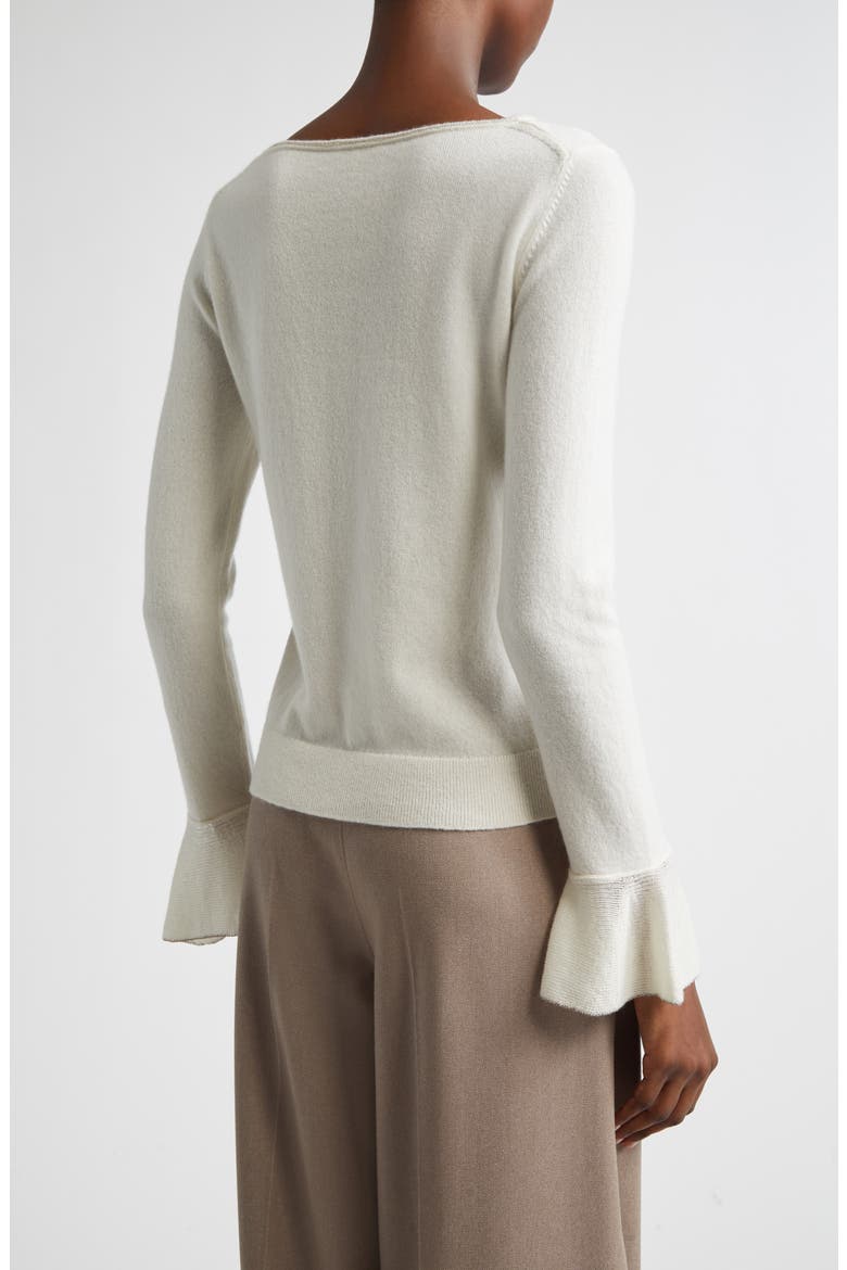 Ruffle Cuff Cashmere Sweater, Alternate, color, CLOUD