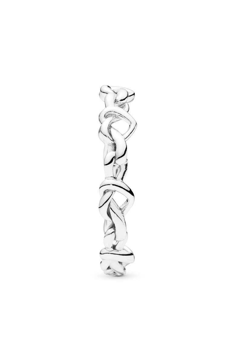 PANDORA Knotted Hearts Ring, Alternate, color,